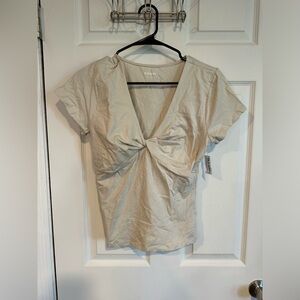 NWT Old Navy Elegant Cream V-Neck Top